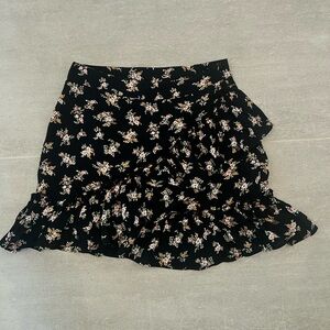Topshop ruffle floral skirt